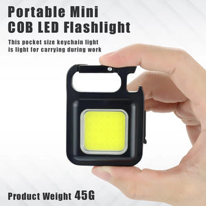 PACOONE Multifunctional Mini Glare COB Keychain Light USB Charging Emergency Lamps Strong Magnetic Repair Outdoor Camping Light - DANIEL'S DEALS