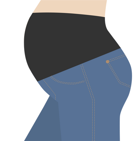 ilustracion jeans maternales pretina alta