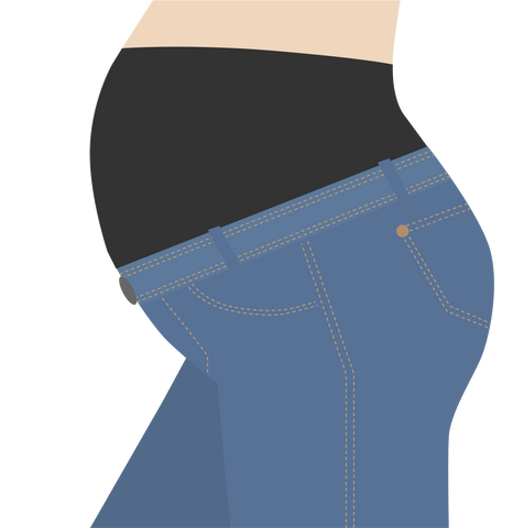 ilustracion jeans maternales pretina alta