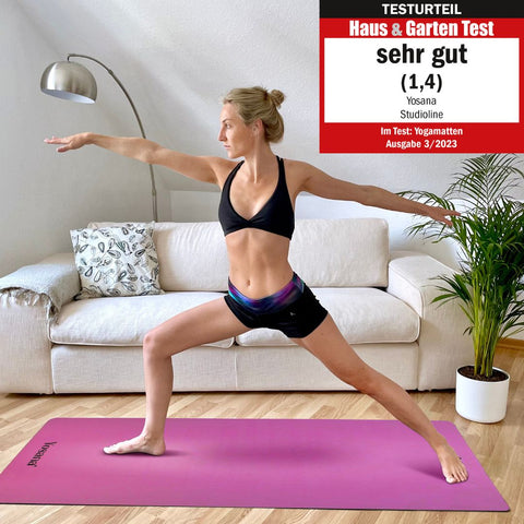Yoga Aktionsset 4-teilig, Studioline Ultragrip "Flieder" - YOSANA