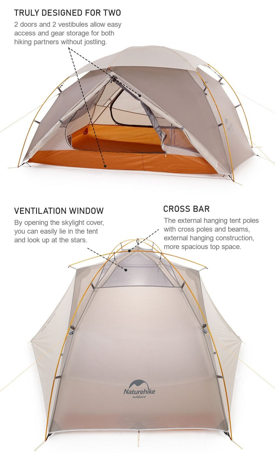 Promoten Omgaan met Leer Naturehike Outdoor Camping Ultralight Nebula Nylon Snow-proof Top Tents |  AJ2EXPLORE