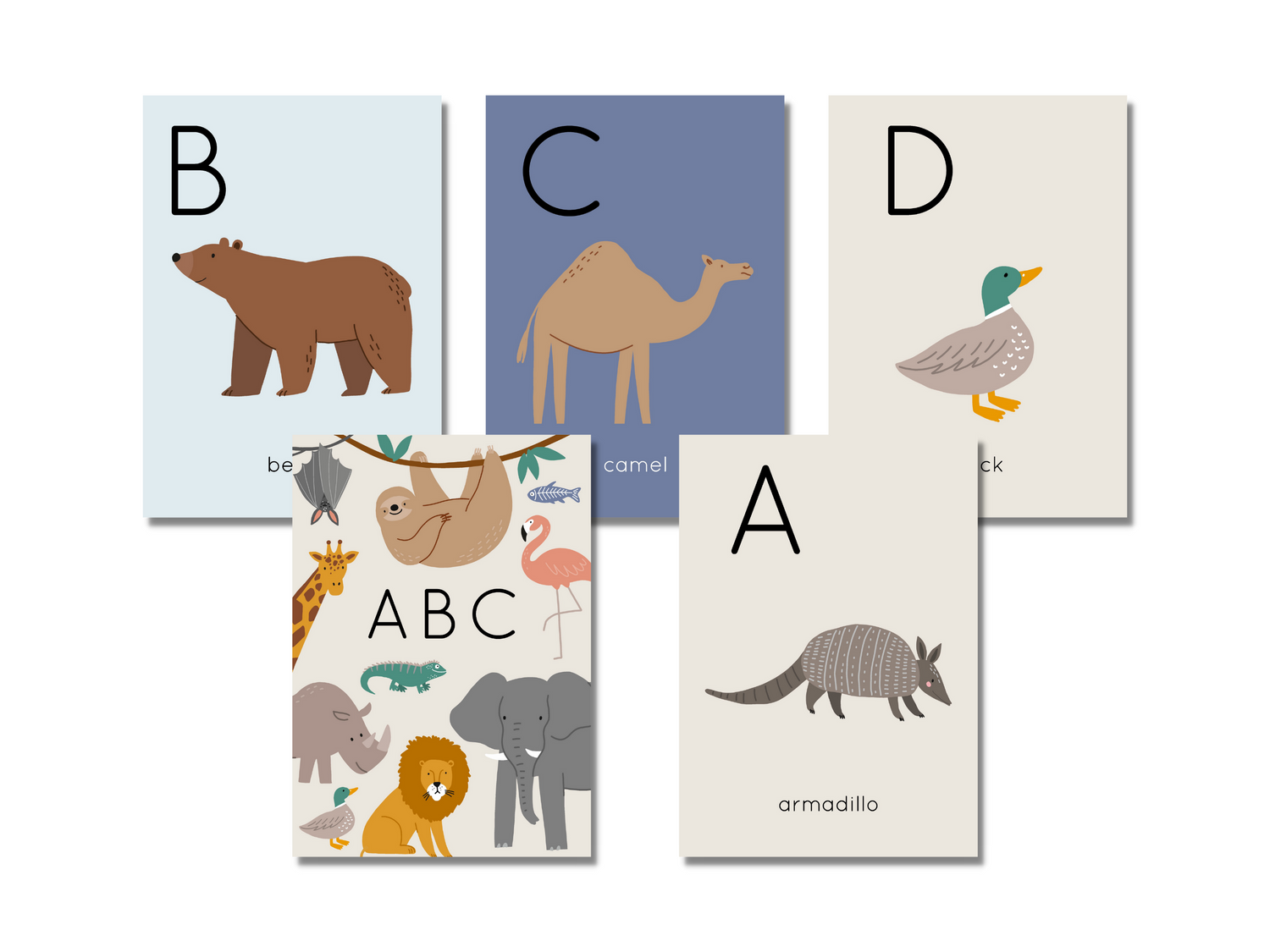 abc animal flashcards printable mini and monte