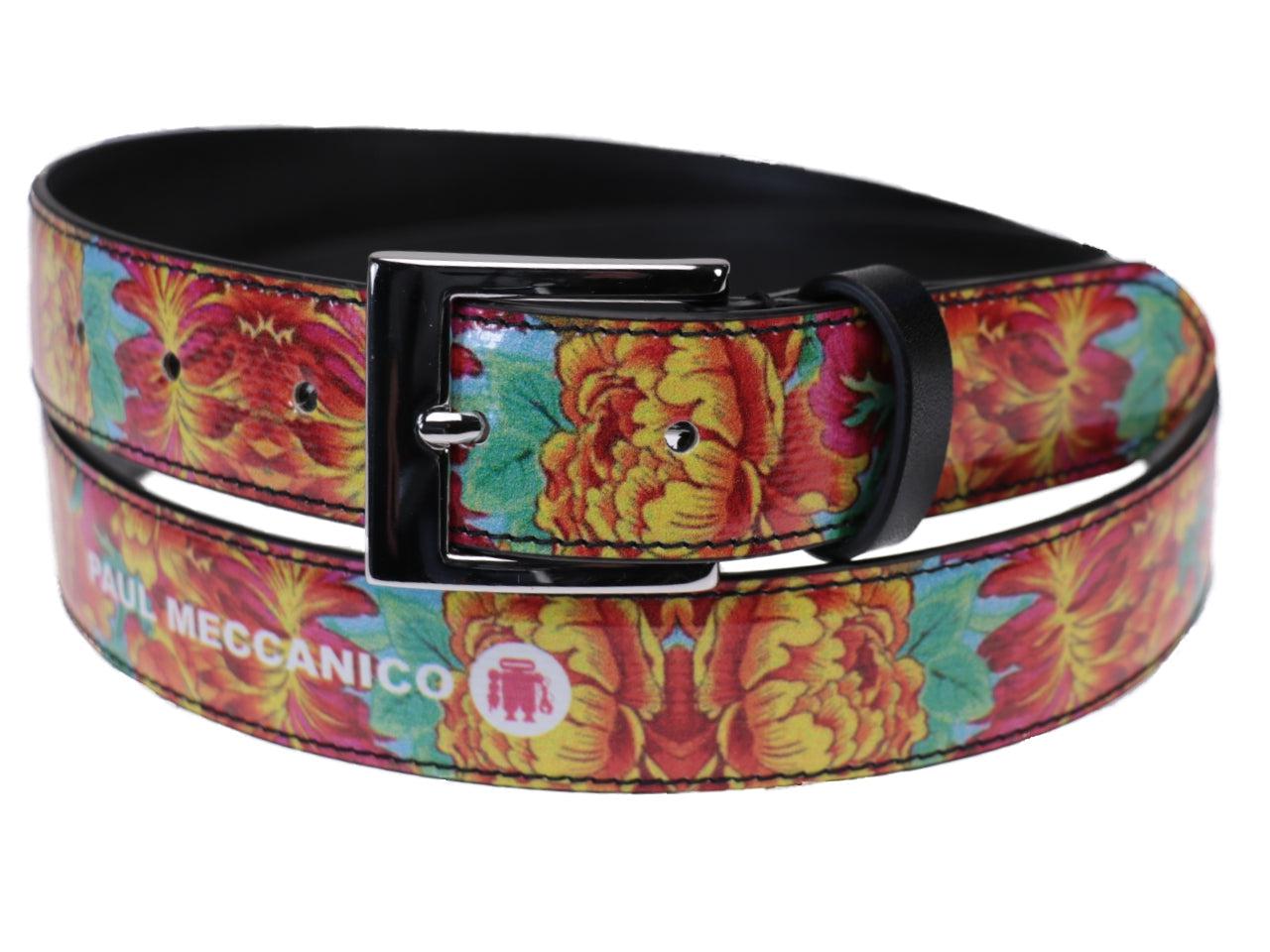 gucci floral belt men's