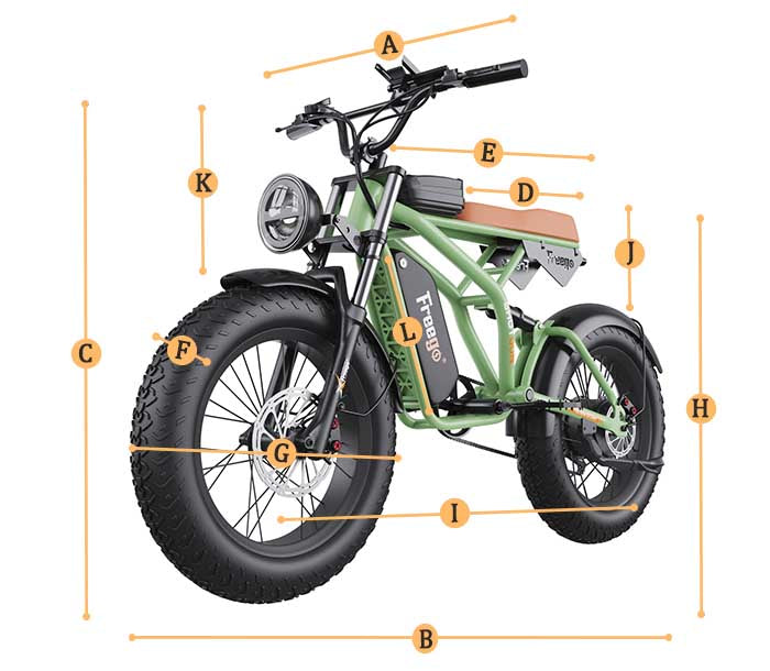 F1 pro electric bike size