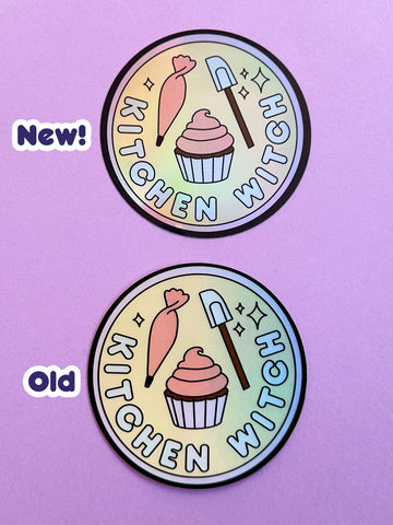New vs old stickers