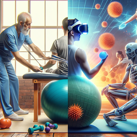 traditional physiotherapy vs VR physiotherapy