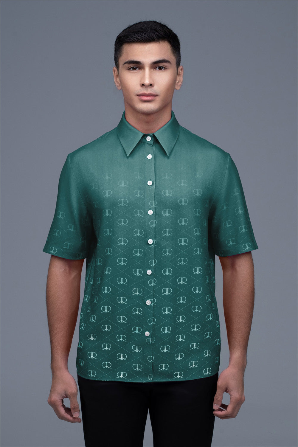 RR Mono Shirt in Emerald Green
