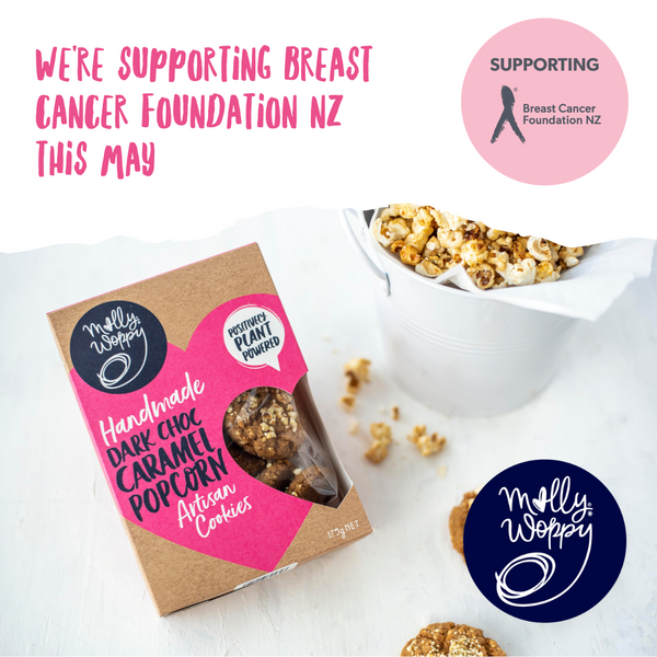 Dark Choc Caramel Popcorn Cookies Molly Woppy Breast Cancer Foundation NZ