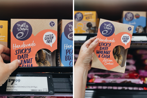 Sticky Date GF Woolworths Biscuit Aisle