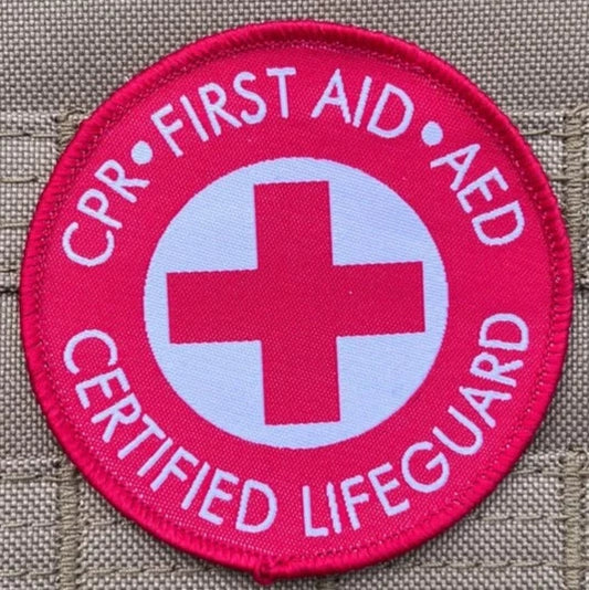 CPR First Aid Certified and Trained Patch (3 Inch) Embroidered Iron/Sew on  Badge Applique