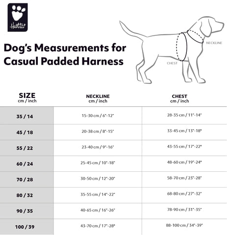 Dog Harness Size Chart Hurtta Casual Padded Harness