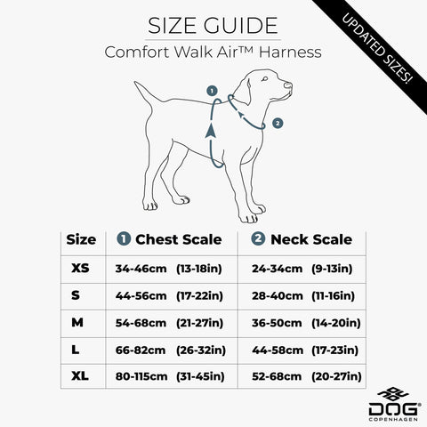 Size goodie dog harness Comfort Walk Air Harness Dog Copenhagen at Dogmania