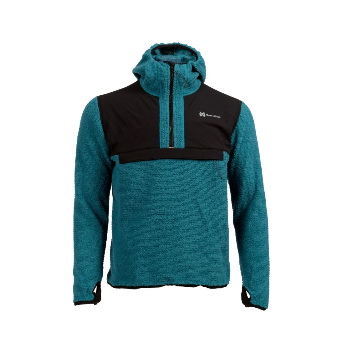 Non-stop Hoodie Half zip Men's - Teal L