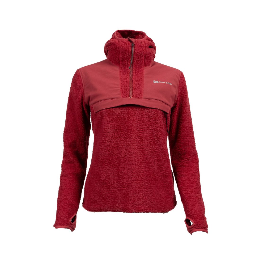 Non-stop Hoodie Half zip Women's - Wine XS