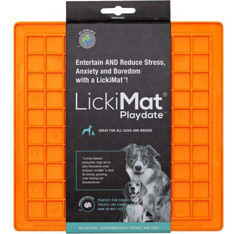 LickiMat Playdate Slickmatta - Orange 20 cm