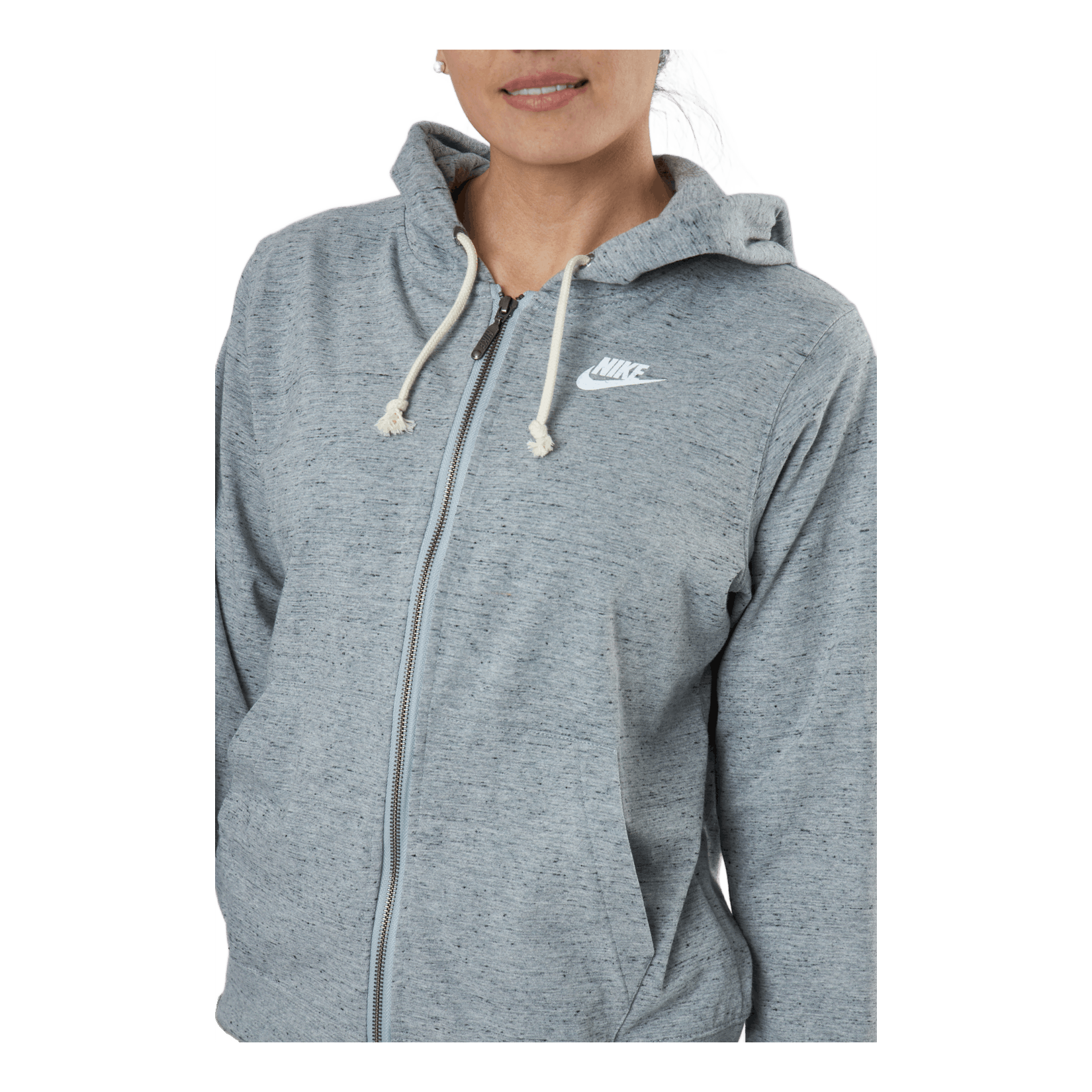 Sportswear Gym Vintage Women's Full-Zip Hoodie DK GREY HEATHER/WHITE –  Runforest.com