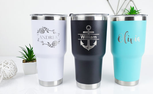 Personalized 40oz Tumblers with Handle & Straw – CRU CUPS