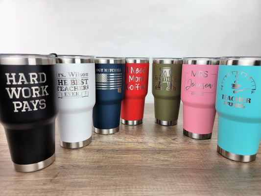 Personalized 40oz Tumbler with Handle & Straw – creativeintheclouds