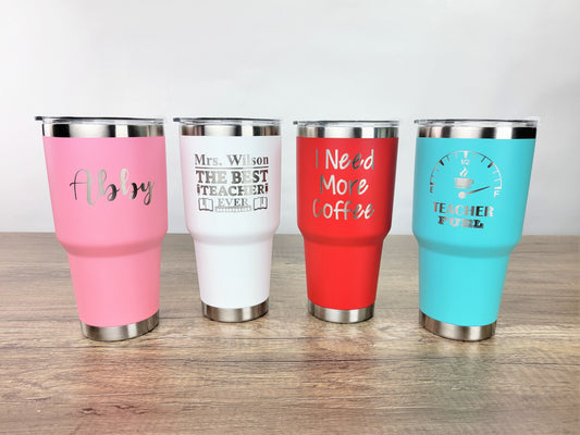 Personalized 40oz Tumbler with Handle & Straw – creativeintheclouds