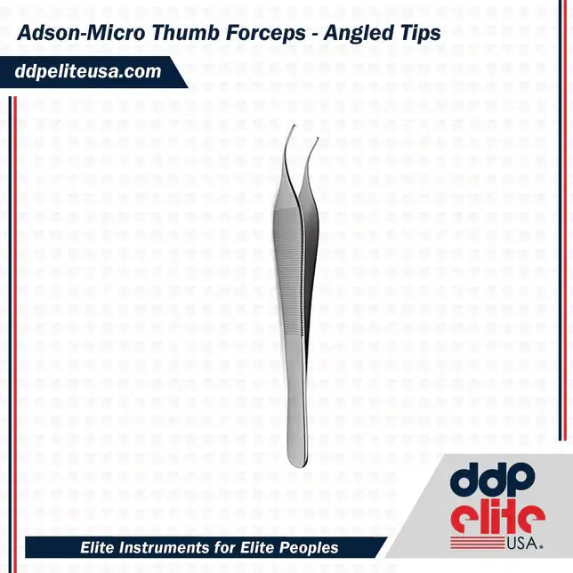 Adson-Micro Thumb Forceps - Angled Tips | Ddpeliteusa