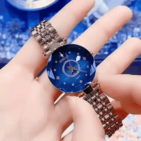 SENO Relógio Diamond Luxo Original - Em Aço Inoxidavel