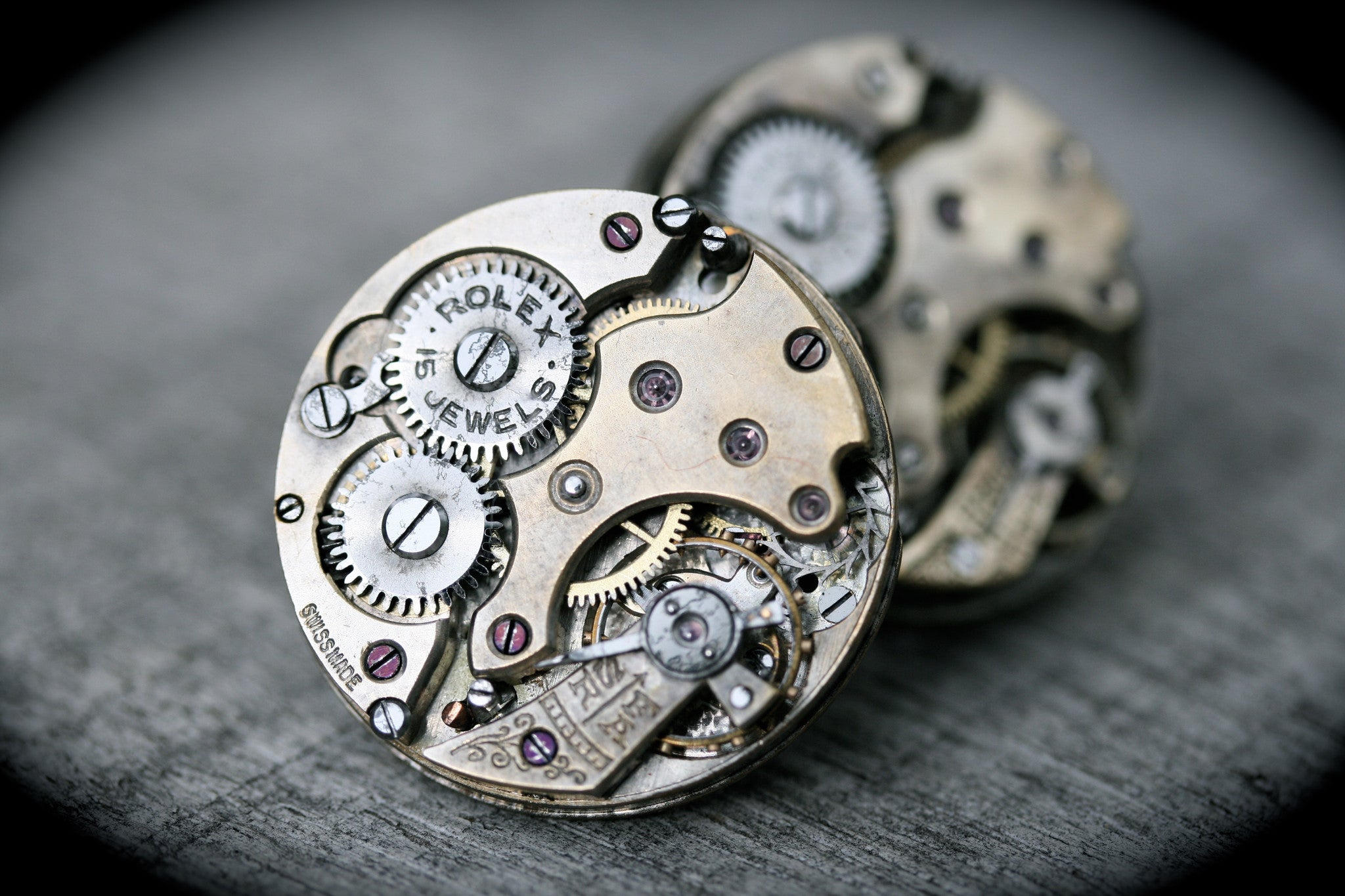 Vintage Rolex Watch Movement Cufflinks 