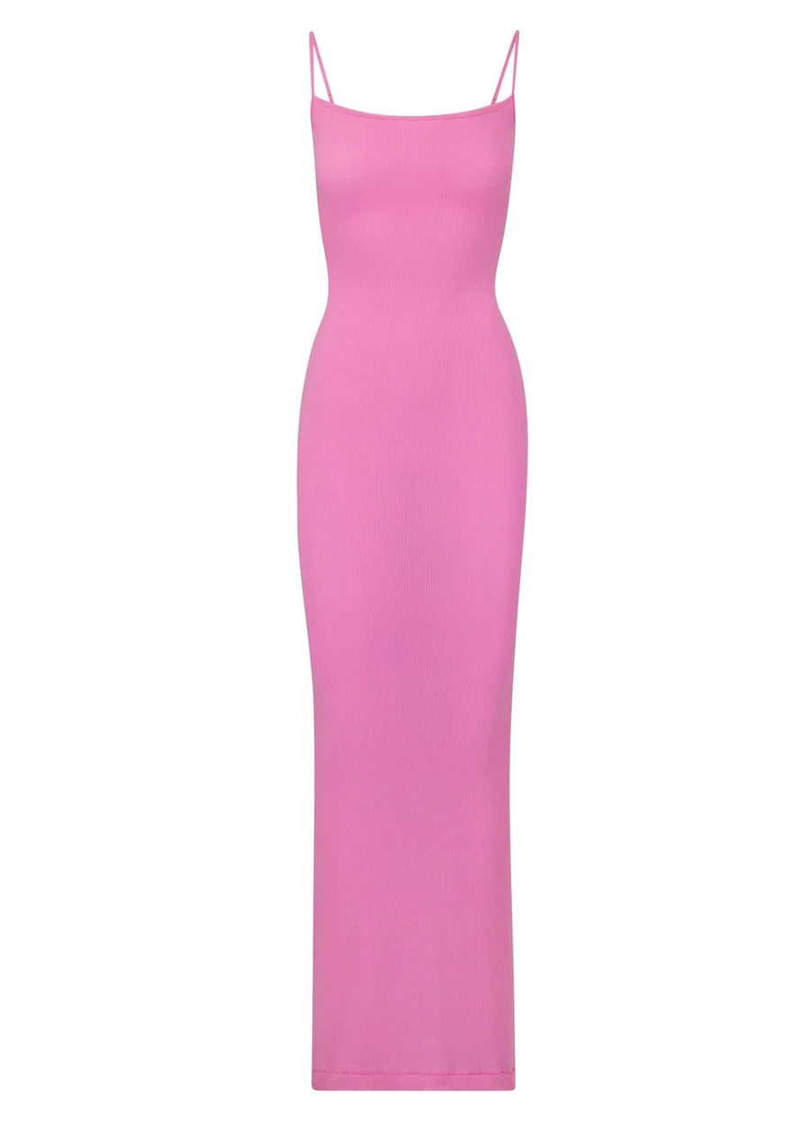 skims pink dress