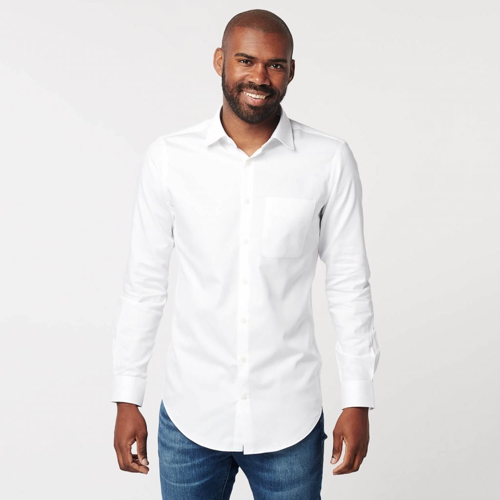 SKOT Fashion Shirt - Circular White - Regular Fit - Brest Pocket -