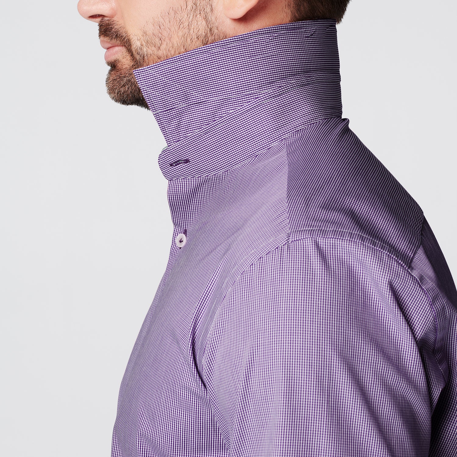 SKOT Fashion Shirt - Slim Fit - Checkered Purple -
