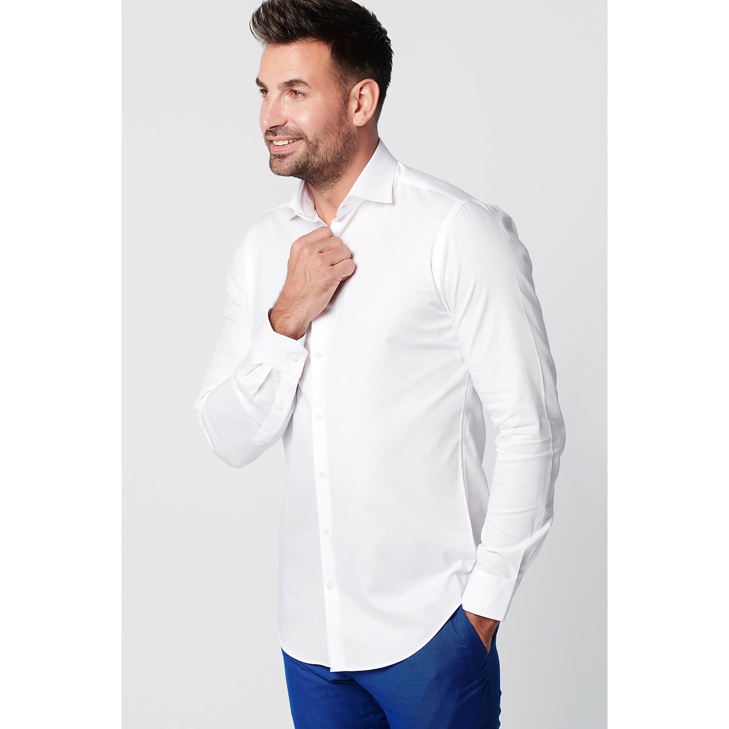 SKOT Fashion Shirt - Slim Fit - Serious White Oxford (last stock) -