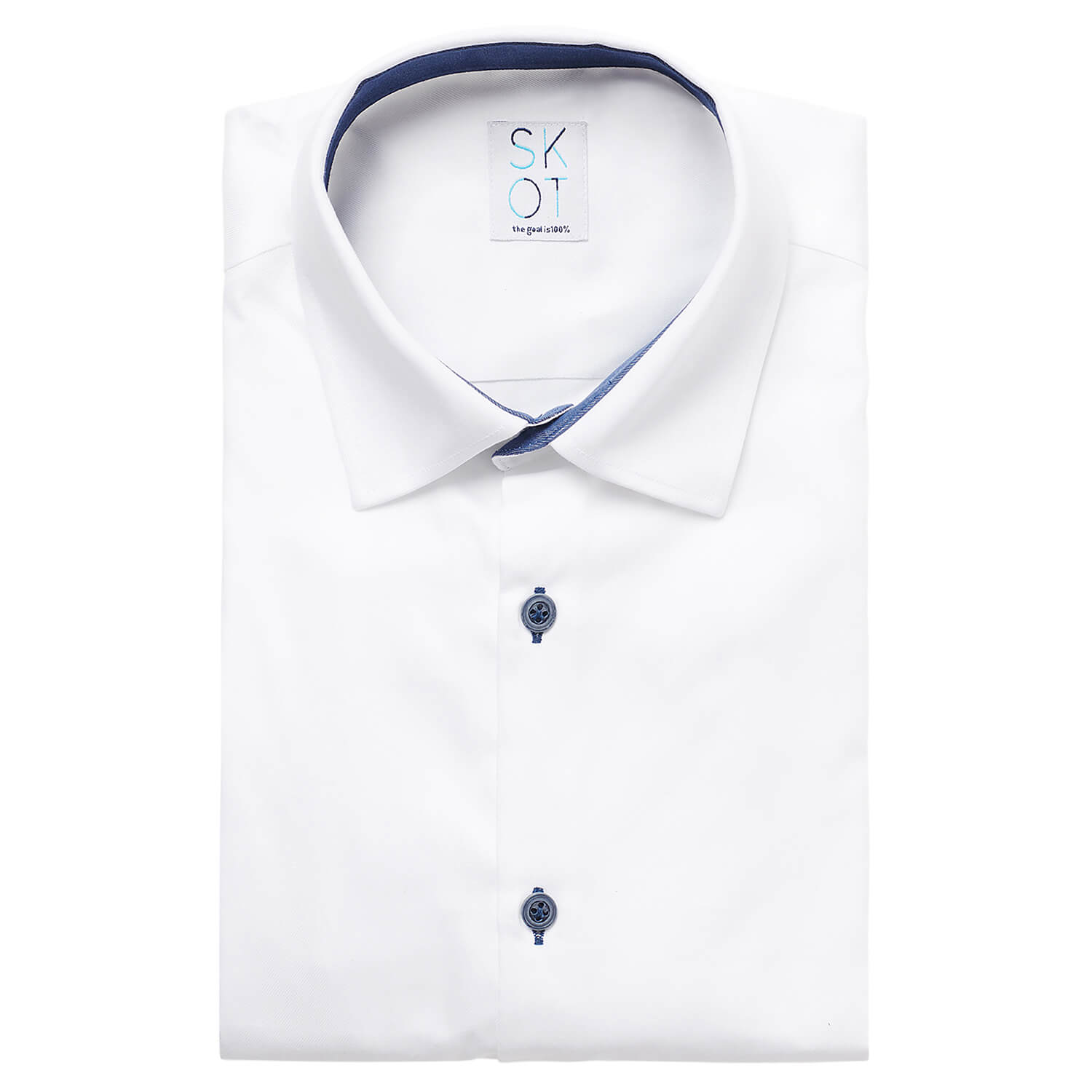 SKOT Fashion Shirt - Slim Fit - Circular White Contrast -