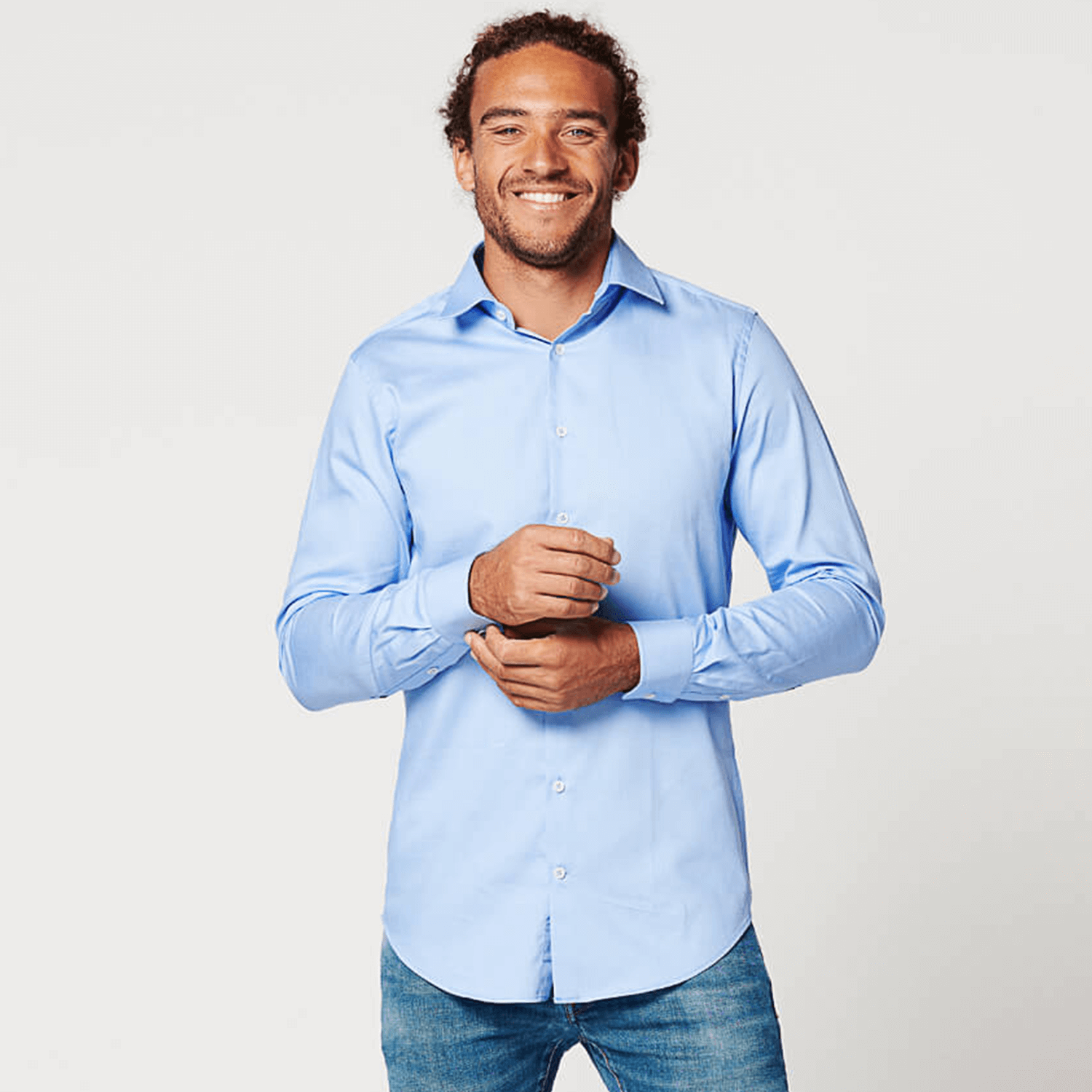 SKOT Fashion Shirt - Slim Fit Sleeve Lenght 7 - Circular Blue -