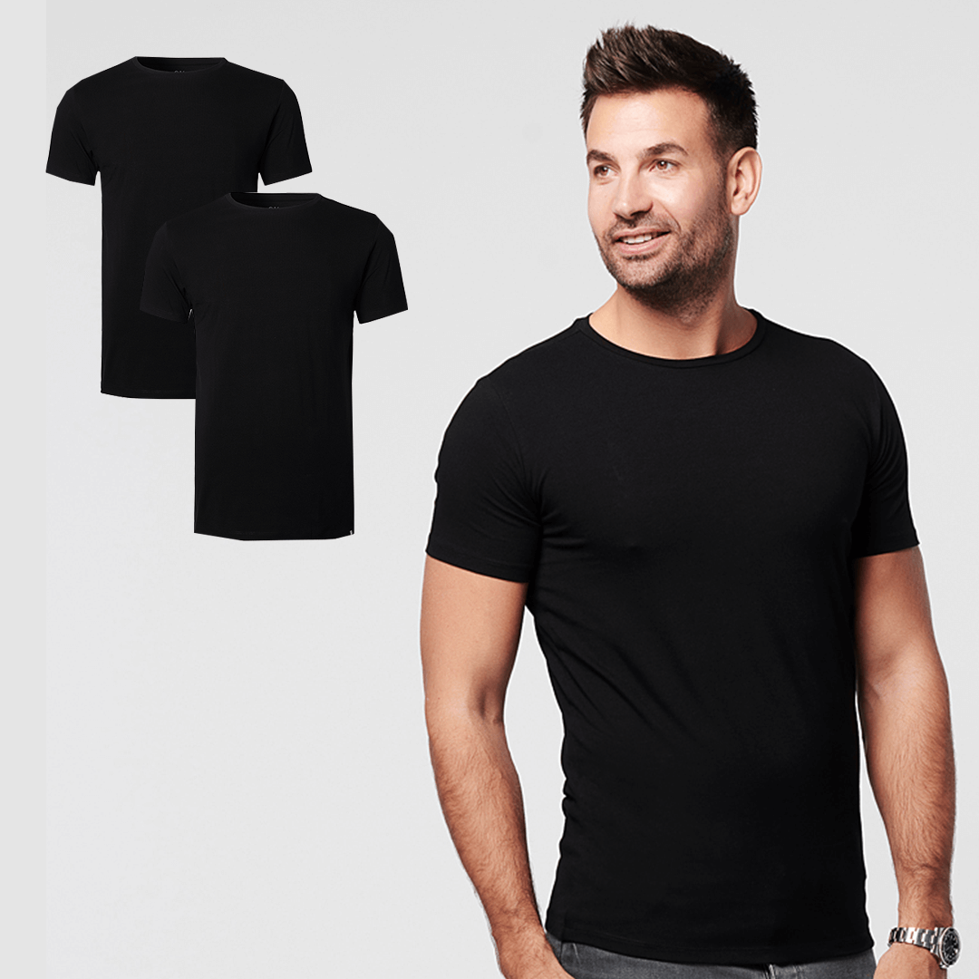 SKOT Fashion T-shirt - Round Neck 2-pack - Black -