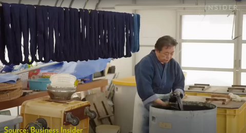 Japanese Natural Indigo Hand-Dyeing process