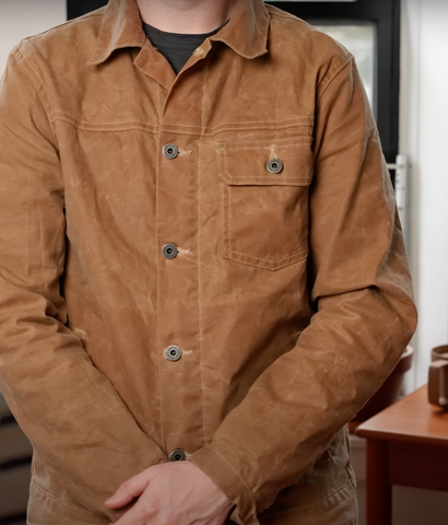 Huckberry waxed trucker jacket