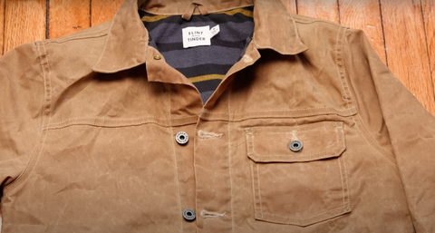 Huckberry waxed trucker jacket