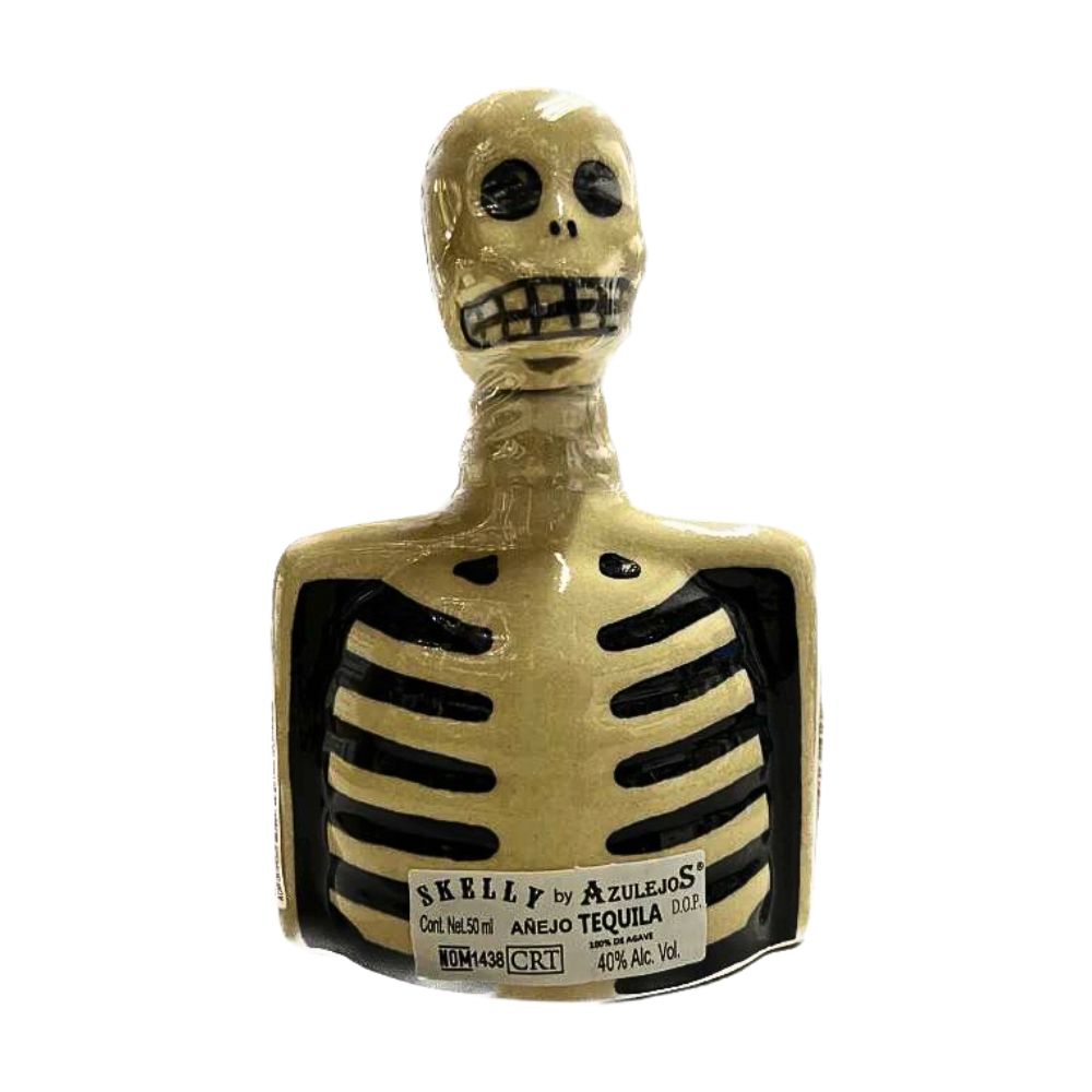 Azulejos Skelly Anejo Tequila Mini Bottle 50ml