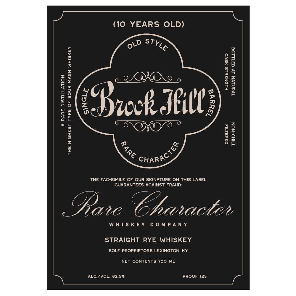 Brook Hill 10 Year Old Straight Rye