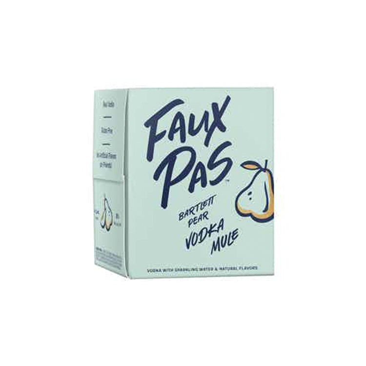 Faux Pas Bartlett Pear Vodka Mule 4 Pack 250ml Cans