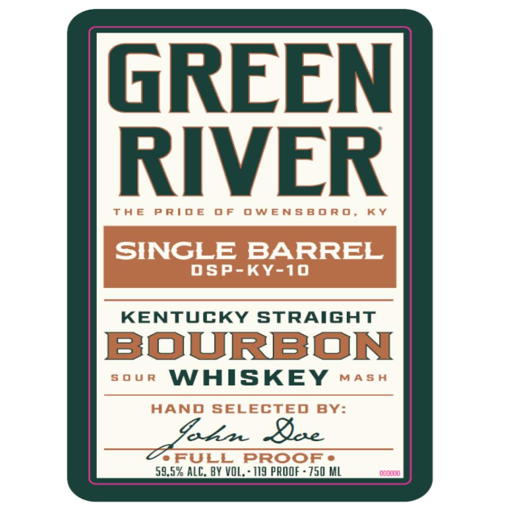 Green River Single Barrel Kentucky Straight Bourbon Whiskey