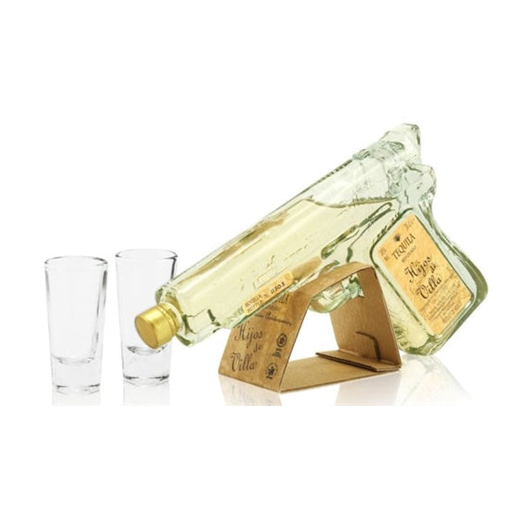 Hijos De Villa Pistol & Two Shot Glasses Reposado Tequila