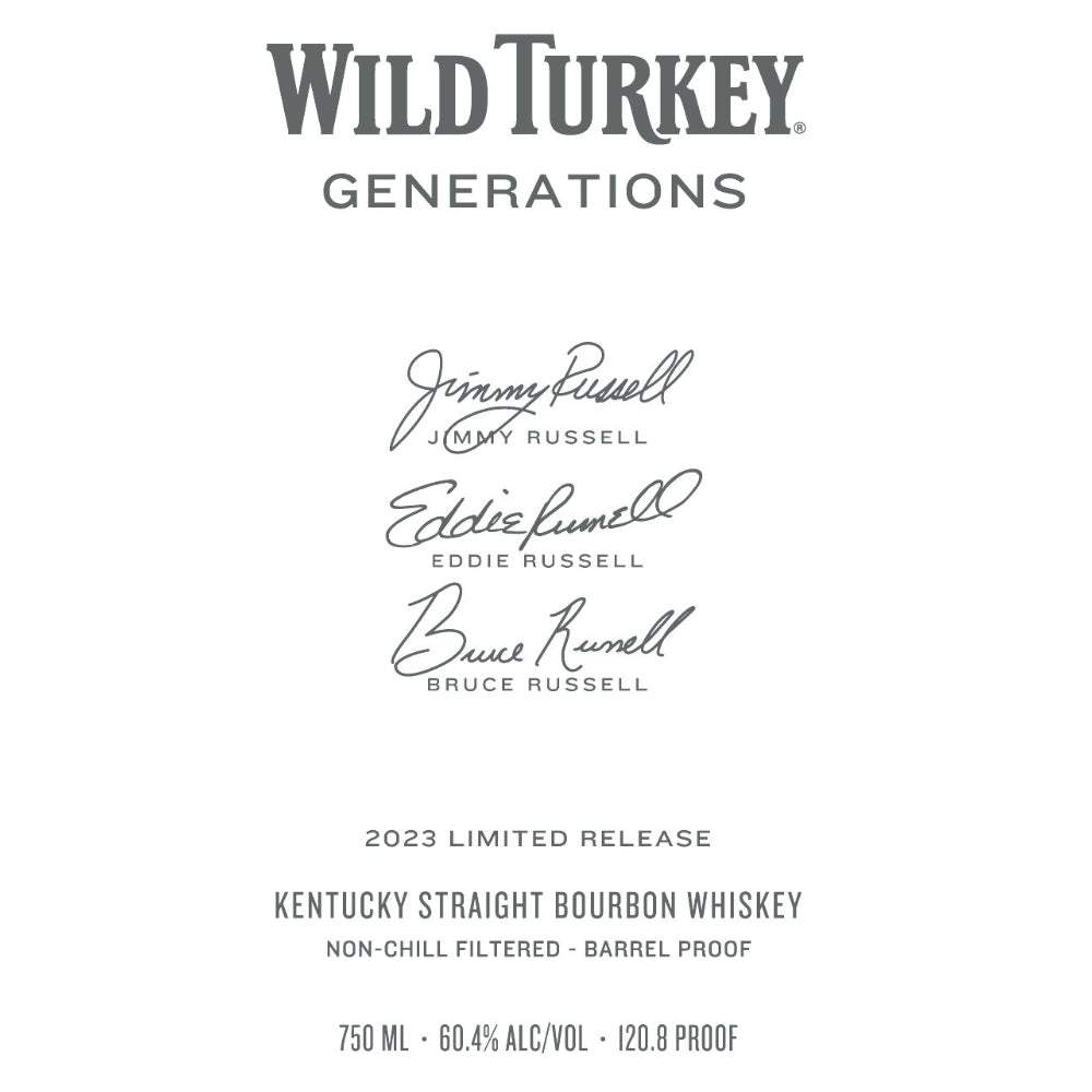 Buy Wild Turkey Generations Barrel Proof Bourbon 2023 Limited Release