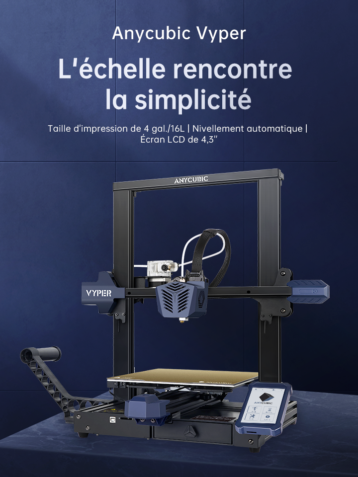 Imprimantes 3D Nivellement Automatique - Machine FDM d'impression 3D rapide  avec carte mère silencieuse TMC2209 32 bits, lit magnétique amovible, écran  tactile de 4,3, grand format d'impression de 9,6 x 9,6 x