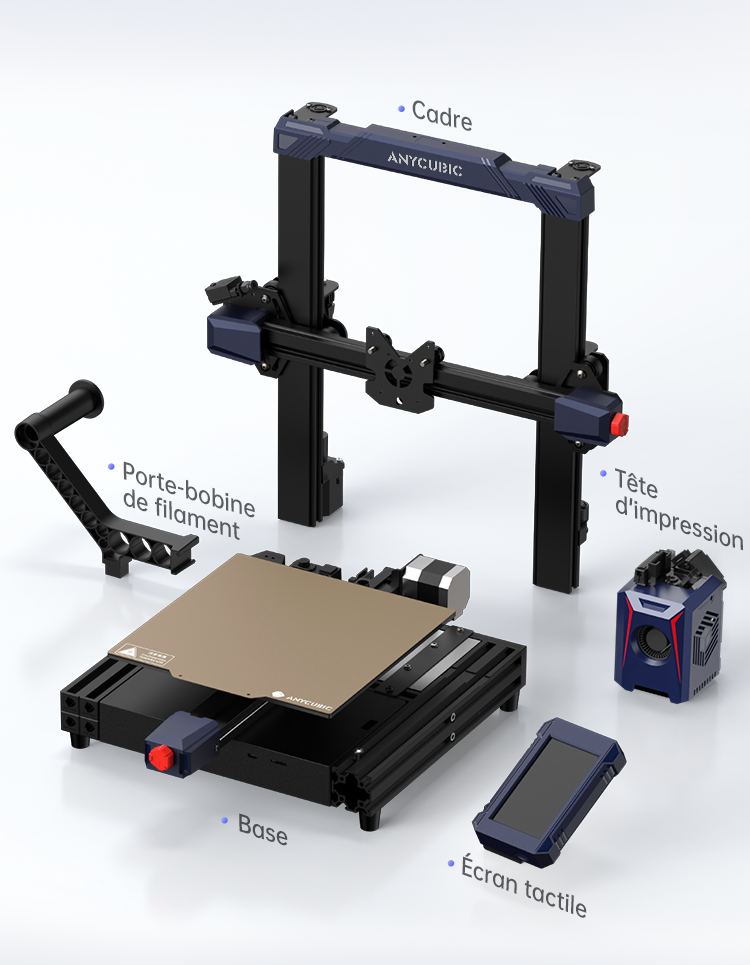 Anycubic Kobra 2 Imprimante 3D Haute Vitesse, Max 300 mm/s avec Nivellement  Automatique LeviQ 2.0 et Extrudeur Direct à Double Engrenage, Système de  Refroidissement Amélioré, 220x220x250 mm : : Commerce, Industrie  et Science