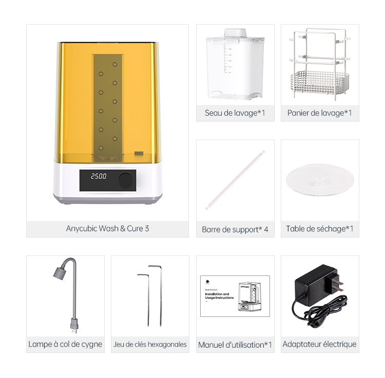 Anycubic Wash & Cure 3 - Contenu de la Boîte