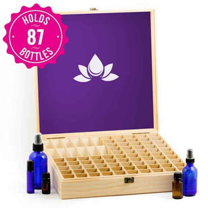 87 bottle essential oil wooden box by aroma outfitters