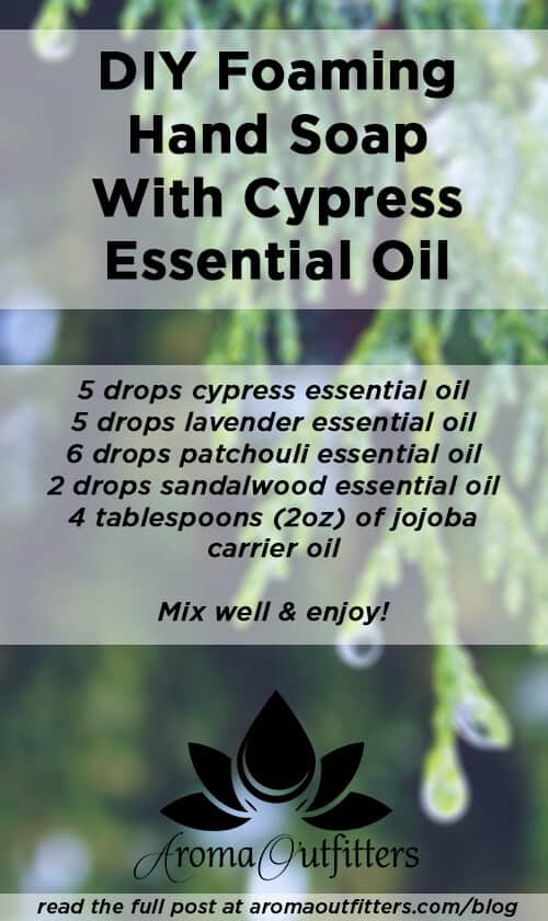 diy cypress essential oil hand soap
