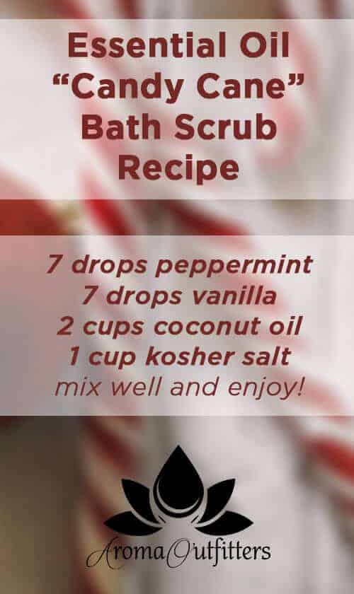Essential oil candy cane bath scrub recipe