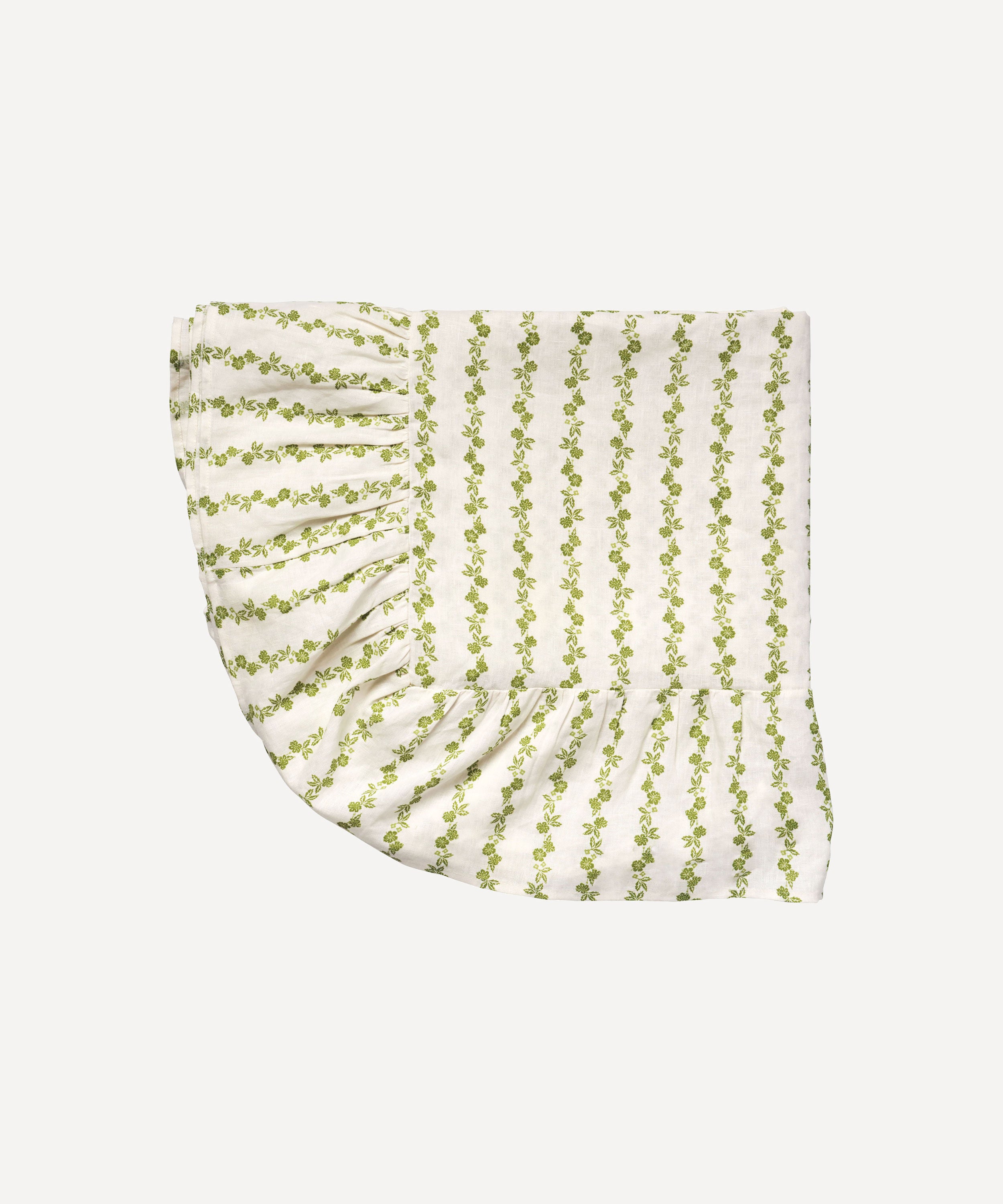 Seppele stripe frill tablecloth, peridot – Glassette