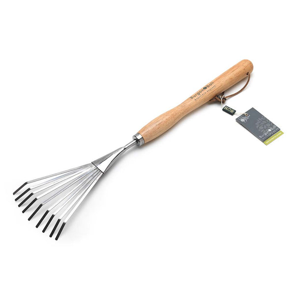 Mid-Handle Shrub Rake by Burgon and Ball – Garden Tool Company